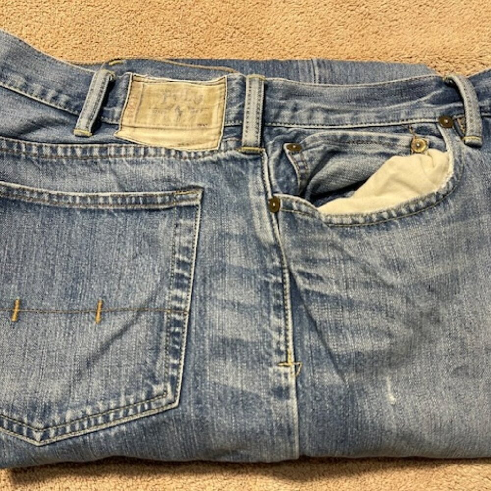 Ralph Lauren Blue Denim  867Jeans, size 38x32. Good condition